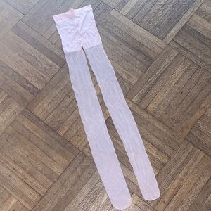 Sheer pink stockings